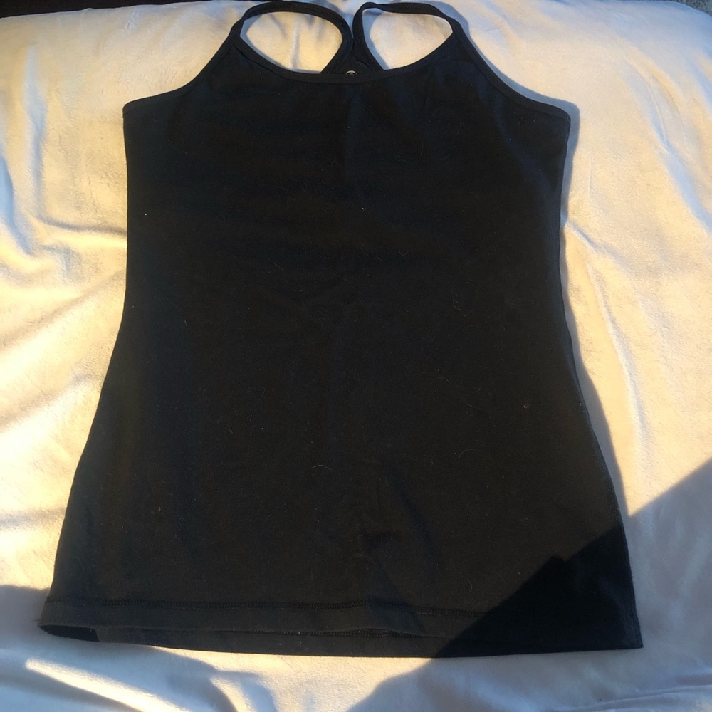 GUC Lululemon Black Racerback Tank Top Size 4/6 Small